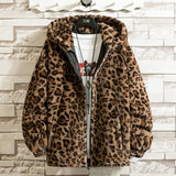 Fall/winter Leopard Print Jacket Loose and Comfortable Cotton-padded Jacket Fashion Men's and Women's Autumn Warm Jacket