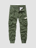 FOESCE 2025 New Autumn Cargo Pants Men Multi-Pockets Washed Cotton Work Wear Cargo Jogger Military Overalls Elastic Waist Male Trousers