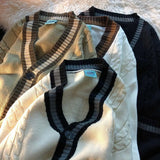 FOESCE 2025 Spring New Light Luxury Fashion Cardigan Sweater Loose Knitwear Comfortable Casual Jacket Boutique Clothing Simple Style