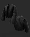 FOESCE 2025 Autumn and Winter New Baseball Collar Jacket Loose Black Embroidery Zip Up Jacket for Men Bomber Leather Jackets Coat