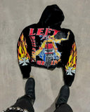 FOESCE 2025 European and American High Street Hip-hop Rock Zipper Hoodie Women Y2k Casual Loose Jacket Retro Oversized Sweatshirt Men