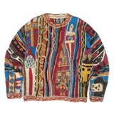 FOESCE 2024 NEW ABOORUN Men's National Characters Jacquard Sweaters Japanese O Neck Pullover Knitwear for Male