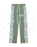 FOESCE 2025 new style simple and versatile fashion trendy sweatpants Hip-hop street striped letter print oversized baggy pants for mens