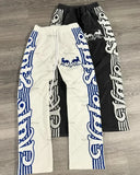 FOESCE 2025 new style simple and versatile fashion trendy sweatpants Hip-hop street striped letter print oversized baggy pants for mens