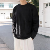 FOESCE 2025 Pullover Sweater Men Fashion Long Sleeve Knitted Sweatshirt Hot Sale Casual Autumn Winter Sportwear Solid Clothes Outerwear