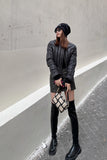 FOESCE 24ss Rick Down Jacket Women Streetwear Short Owens Overcoat High Street Black Zip High Neck Coat Fashion  White Goose Down Coat