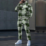 FOESCE A must-have in winter, stylish warm Christmas theme sports suit, green and red snowflake pattern, full of holiday atmosphere