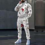 FOESCE A must-have in winter, stylish warm Christmas theme sports suit, green and red snowflake pattern, full of holiday atmosphere