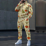 FOESCE A must-have in winter, stylish warm Christmas theme sports suit, green and red snowflake pattern, full of holiday atmosphere