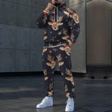 FOESCE A must-have in winter, stylish warm Christmas theme sports suit, green and red snowflake pattern, full of holiday atmosphere