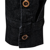 FOESCE AIOPESON Brand Elastic Cotton Denim Shirt Men Long Sleeve Quality Cowboy Shirts for Men Casual Slim Fit Mens Designer Clothing