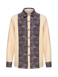 FOESCE African traditional dress men's suit Long sleeve ethnic style printed patchwork shirt casual pants 2 piece holiday casual suit