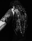 FOESCE American Breathedivinity trend suit fitness short-sleeved men and women loose dragon soul dark gothic pattern printed y2k sw