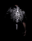 FOESCE American Breathedivinity trend suit fitness short-sleeved men and women loose dragon soul dark gothic pattern printed y2k sw