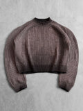 American Fashion Solid Knitted Sweater For Male O Neck Long Sleeve Oversized Pullover Jumpers Autumn Street Men's Baggy Knitwear