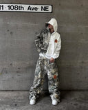 FOESCE American Retro Loose Straight Casual Pants Streetwear Fashion Trendy Pants Harajuku Style Hip Hop Y2k Trousers Baggy Pants