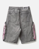 FOESCE American retro angled side pocket denim shorts for men summer y2k trendy loose street hip-hop basketball denim shorts for women