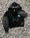 FOESCE Autumn And Winter New Fashion Letter Embroidery Patch Zipper Sweater Women Y2K Harajuku Retro Gothic Casual Joker Sports Sweater