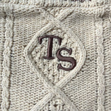 FOESCE Autumn Fashion Star Embroidered Khaki Knitted Cardigan Women Sweater Y2k Winter Warm  Loose Fit Long Sleeves Holiday Cardigan