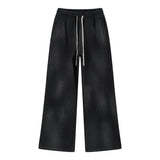 FOESCE Autumn and winter 2025 new splash ink white spray-dyed loose plus velvet joggers