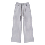 FOESCE Autumn and winter 2025 new splash ink white spray-dyed loose plus velvet joggers