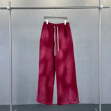 FOESCE Autumn and winter 2025 new splash ink white spray-dyed loose plus velvet joggers