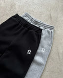 FOESCE Black and white dual color retro personalized design loose straight pants outdoor embroidery Y2k hip-hop Harajuku casual pants