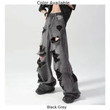 FOESCE Clothing Length: Regular Vintage Baggy Pants Mens Fashion Jeans Autumn Wear Casual Style Daily Wear Non Stretch