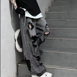 FOESCE Clothing Length: Regular Vintage Baggy Pants Mens Fashion Jeans Autumn Wear Casual Style Daily Wear Non Stretch