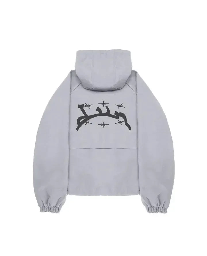 FOESCE Divin Vintage Washed Jacket Y2K Zipper Hoodie Mens Rock Hip Hop Retro Embroidery Oversized Hoodie Sweatshirt Zipper Jacket Coats