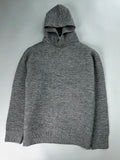 FOESCE Fashion luxury men's half zipper hooded sweater autumn winter new item solid color texture Korean style casual knitted pullover