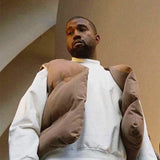 FOESCE Frog drift New Fashion Street Kanye West DONDA Double sided wearable short cotton jacket Sleeveless Cotton padded Down vest men