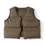 FOESCE Frog drift New Fashion Street Kanye West DONDA Double sided wearable short cotton jacket Sleeveless Cotton padded Down vest men