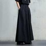 FOESCE Gothic Y2K Double-Layer Wide Leg Japanese Culottes Dark Style Streetwear Draped Personality All Match Casual Pants Unisex 2025