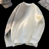 FOESCE Gradient Jumper Harajuku Ins Style Casual Knitted Pullover Autumn Winter New Warm Round Neck Knit Sweater Men Women Knittwear