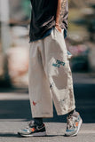 FOESCE Fresh and interesting printed casual pants, hip hop straight and handsome men's overalls 2025 The New listing Hot Sale