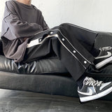 FOESCE pants men's basketball pants loose straight wide leg pants summer thin Korean fashion casual pants sports pants sweatpants