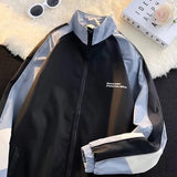 Foesce Harajuku Patchwork Varsity Jacket Men Streetwear Color Block Bomber Windbreaker High Quality Lightweight College Jacket Couple