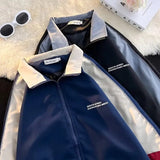 Foesce Harajuku Patchwork Varsity Jacket Men Streetwear Color Block Bomber Windbreaker High Quality Lightweight College Jacket Couple