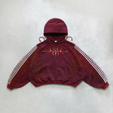 FOESCE Harajuku Raw Edge Striped Drawstred Hoodie for Men Goth Oversized Sweatshirt Hoodie Embroidered Pattern Sweatshirts 2025 Autumn