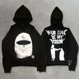 FOESCE Harajuku Stylish Retro Skull Print hoodies women graphic American y2k top oversized hoodie Couples streetwear goth women clothes