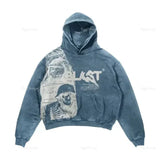 FOESCE Harajuku streetwear men Oversized angel Print Hoodies Women Tops tracksuit men Couples Sweatshirt Goth Y2k Clothes men clothing