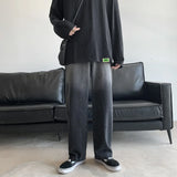 FOESCE 2025 Gradient Straight Jeans Men's Fashion Brand Loose Ins Versatile Wide Leg Pants Men's Korean Style Floor Mops Streetwear