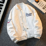 FOESCE Heavy Retro American Vibe Style Baseball Jacket Men 2025 Winter Trendy Brand Bomber Jacket Winter Wear Jackets  Coats