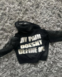 FOESCE Hell in Paradise Street Retro Gothic Style Zip Up Hoodie Y2k Alphabet Embroidery Patchwork Hoodies Loose Sweatshirt Men Clothing