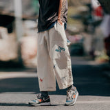 FOESCE Fresh and interesting printed casual pants, hip hop straight and handsome men's overalls 2025 The New listing Hot Sale