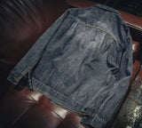 FOESCE High Quality Men's Denim Jacket Pockets Decors Fashion Spring Autumn Jacket Coat Trendy Retro Style Loose Fit Denim Clothes Top