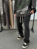 FOESCE Kanye West Solid Color Pants Men Women Best Hip Hop Ye Sweatpants Terry High Street Straight Leg Pants Fleece Trousers
