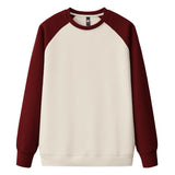 FOESCE Long Sleeve Waffle Fleece Sweatshirts Hoodies Unisex Wholesale Trend Patchwork Crew Neck Sweatshirt For Men Sudadera De Hombre