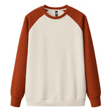 FOESCE Long Sleeve Waffle Fleece Sweatshirts Hoodies Unisex Wholesale Trend Patchwork Crew Neck Sweatshirt For Men Sudadera De Hombre